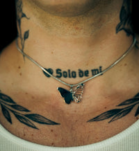 Silver Split Butterfly Necklace - Fashion Jewelry by Yordy.
