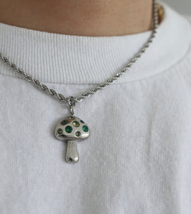 Greens Shroom Necklace - Fashion Jewelry by Yordy.