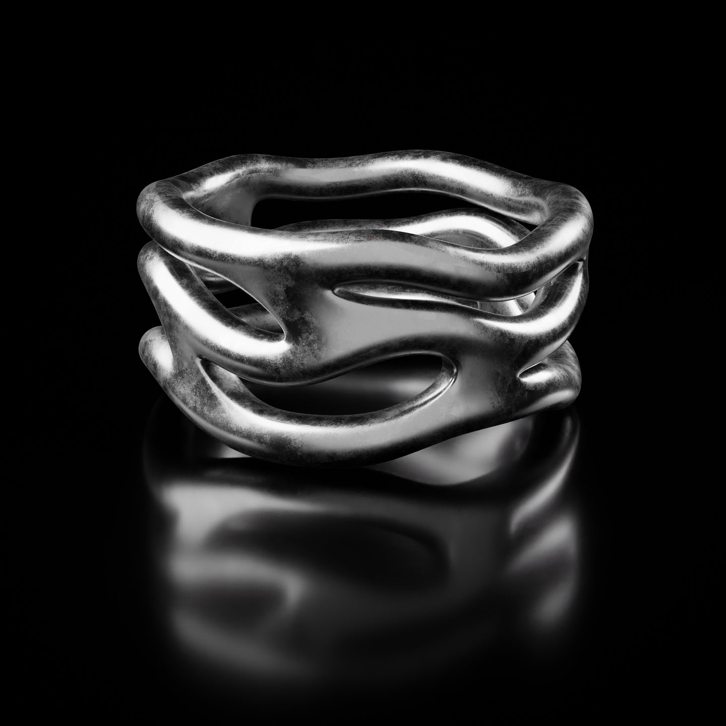 Silver Twirls Ring - Fashion Jewelry by Yordy.