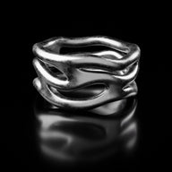 Silver Twirls Ring - Fashion Jewelry by Yordy.