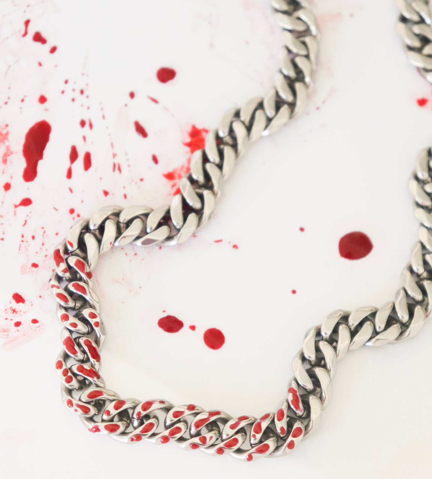 Red Splatter Necklace - Fashion Jewelry by Yordy.