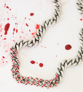 Red Splatter Necklace - Fashion Jewelry by Yordy.
