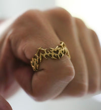 Gold Corazon Chromatica Ring - Fashion Jewelry by Yordy.
