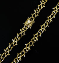 Gold Barbwire Chain - Fashion Jewelry by Yordy.