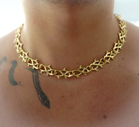 Gold Barbwire Chain - Fashion Jewelry by Yordy.
