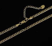 Gold Curb Chain | 4mm - Fashion Jewelry by Yordy.