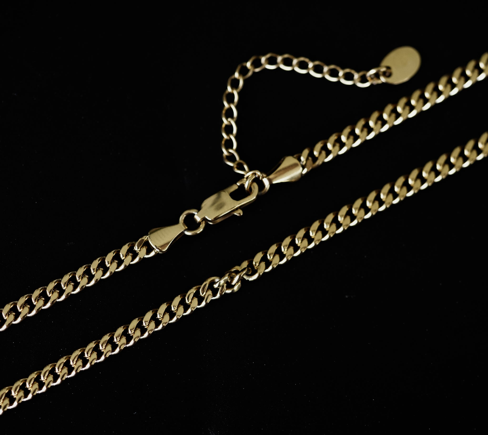 Gold Curb Chain | 4mm - Fashion Jewelry by Yordy.