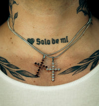 CZ Stones Cross Necklace - Fashion Jewelry by Yordy.