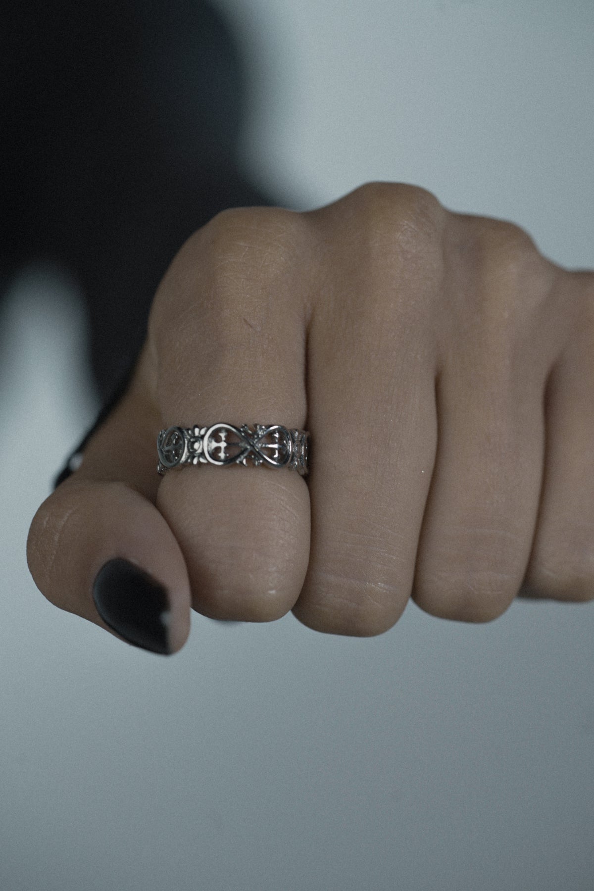 Silver Infinite Crosses Ring - Fashion Jewelry by Yordy.