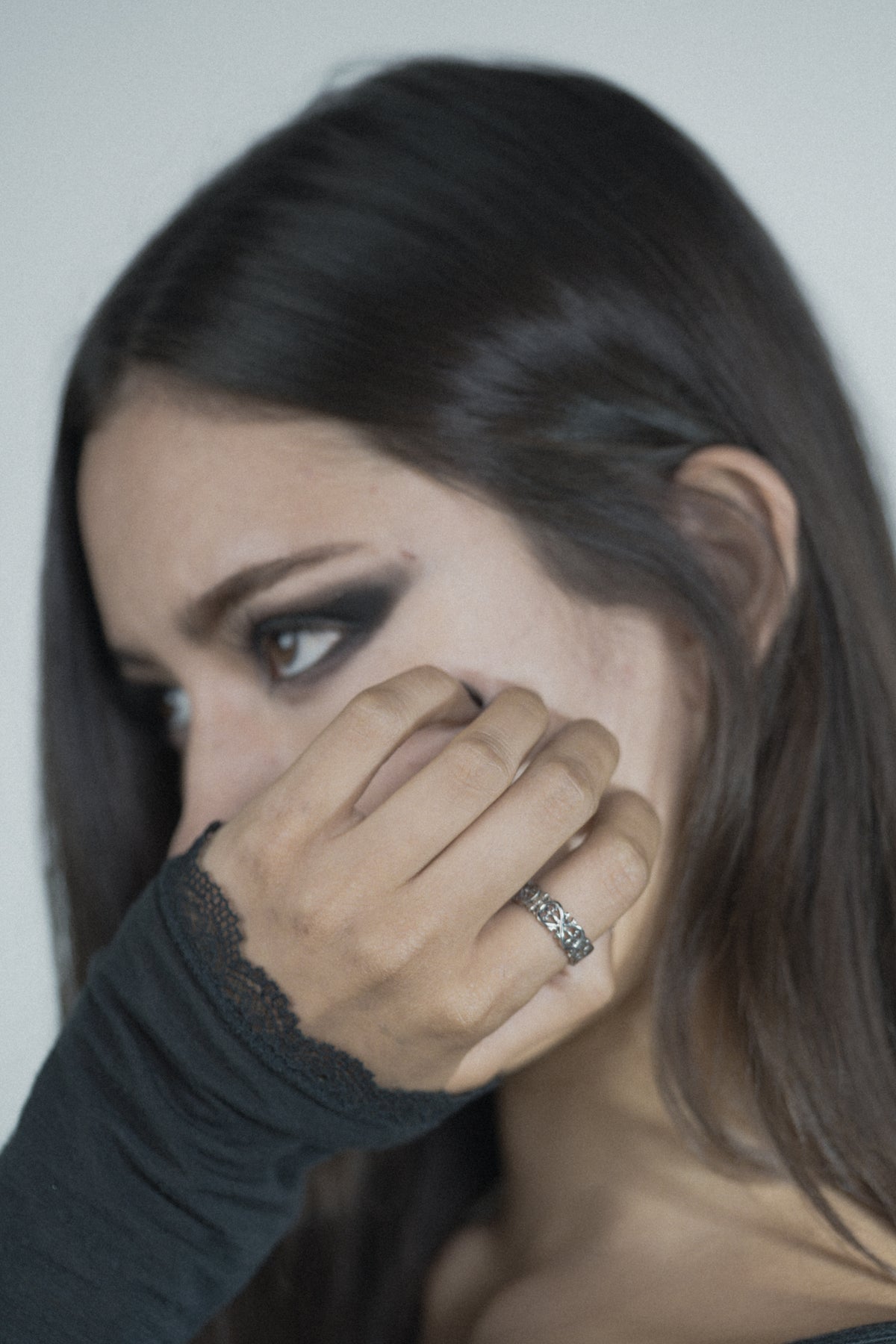 Silver Infinite Crosses Ring