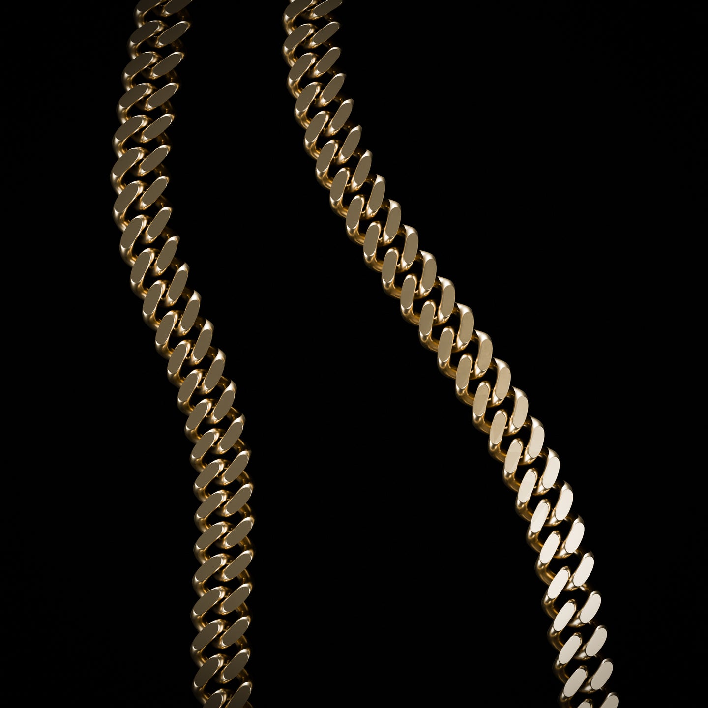 Gold Curb Chain | 8mm - Fashion Jewelry by Yordy.