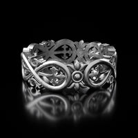 Silver Infinite Crosses Ring - Fashion Jewelry by Yordy.
