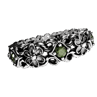 Silver Flower Jewels Ring