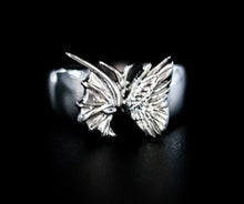 Load image into Gallery viewer, Silver Butterfly Angel Ring