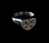 Silver Textured Heart Ring - Fashion Jewelry by Yordy.