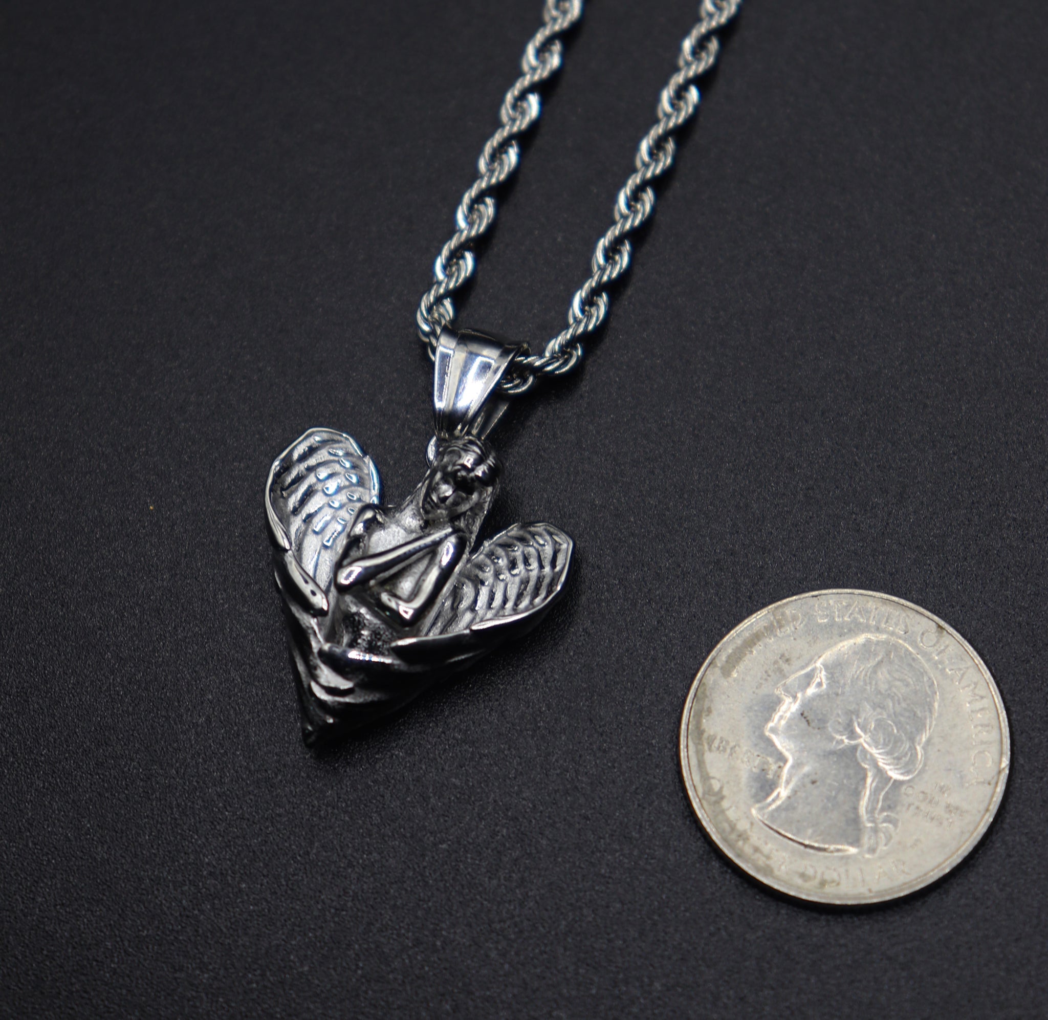 Wings of sales love pendant