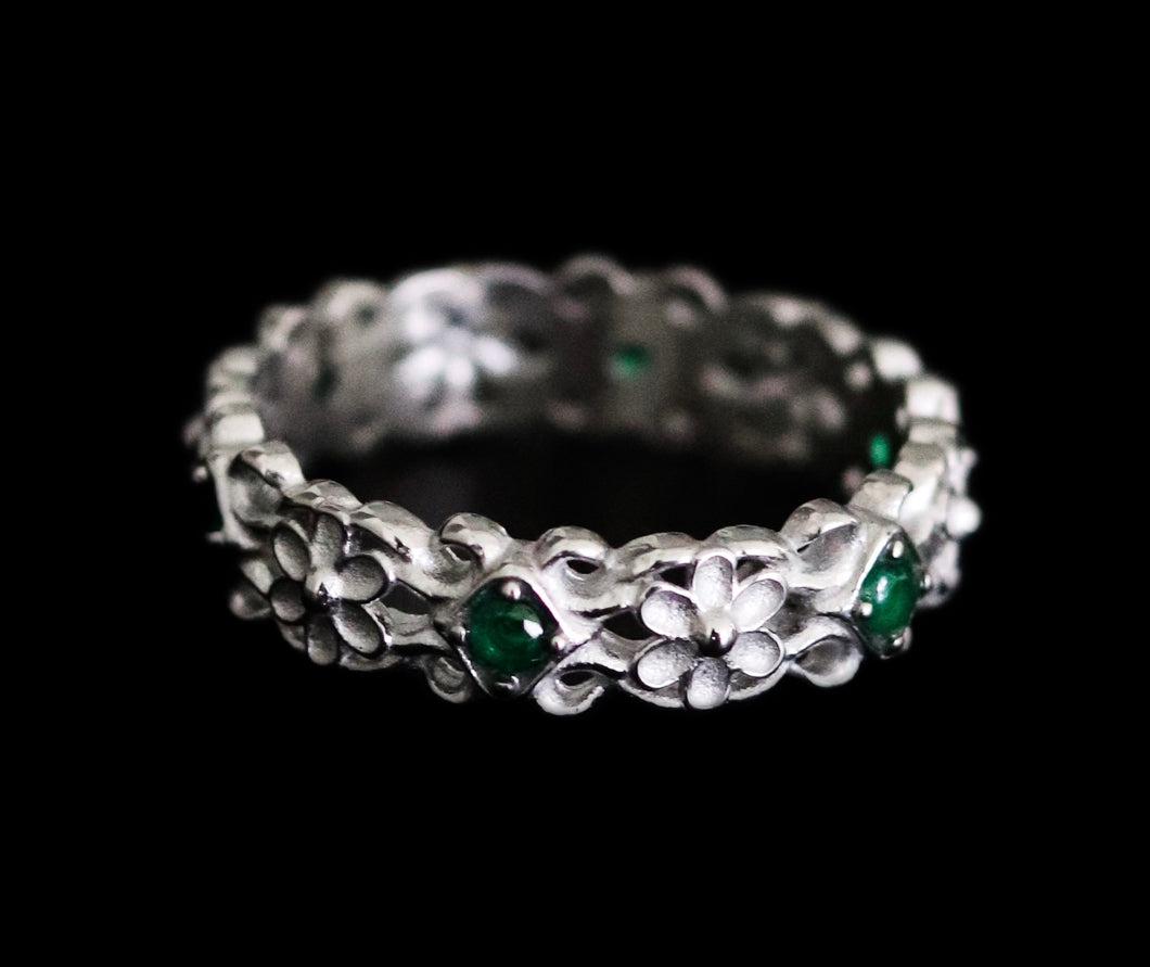 Silver Flower Jewels Ring - Fashion Jewelry by Yordy.