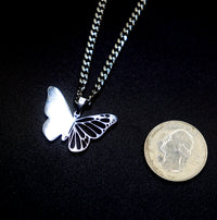 Silver Split Butterfly Necklace - Fashion Jewelry by Yordy.