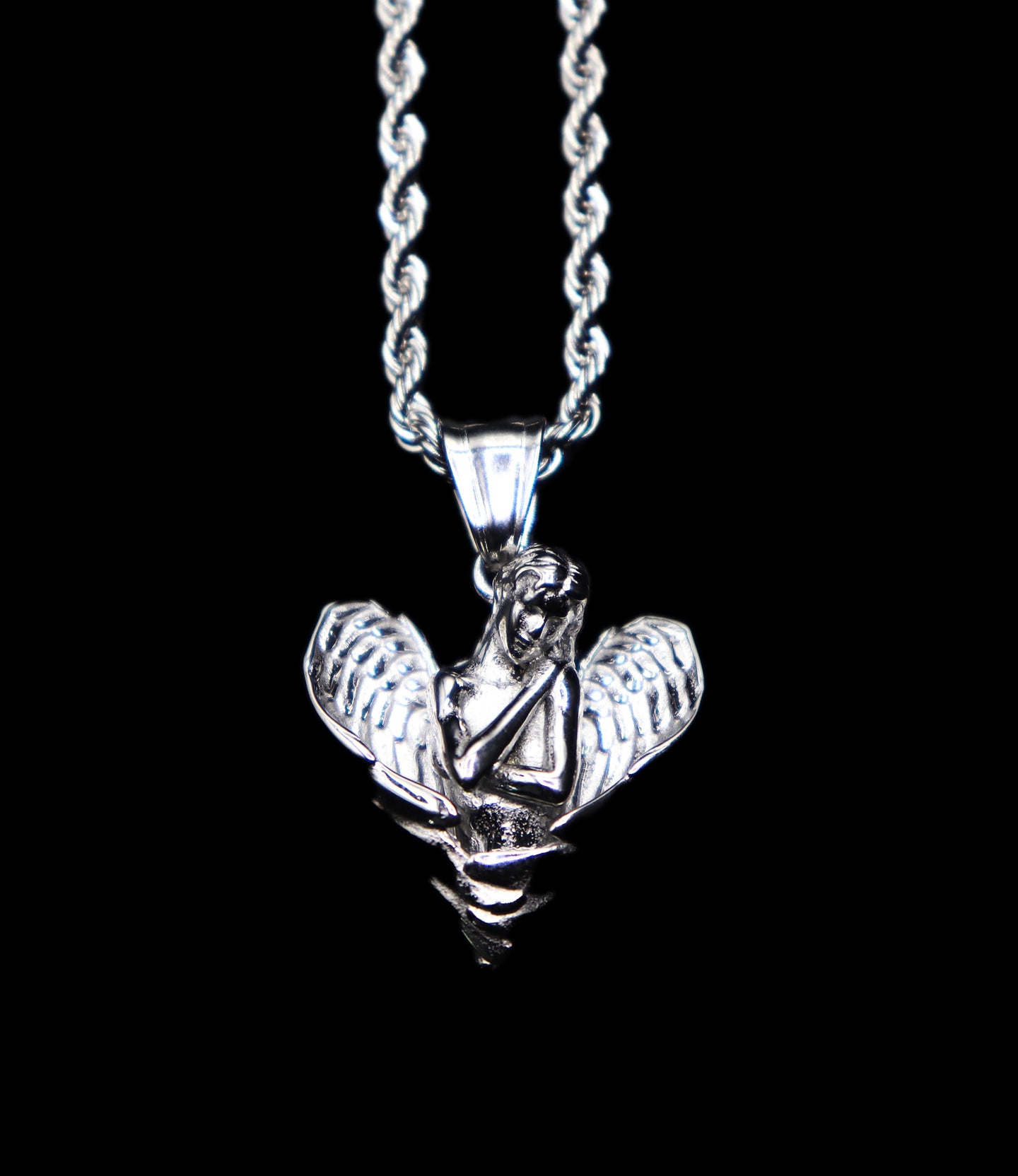 Silver Wings of Love Pendant - Fashion Jewelry by Yordy.