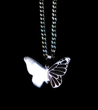 Silver Split Butterfly Necklace - Fashion Jewelry by Yordy.