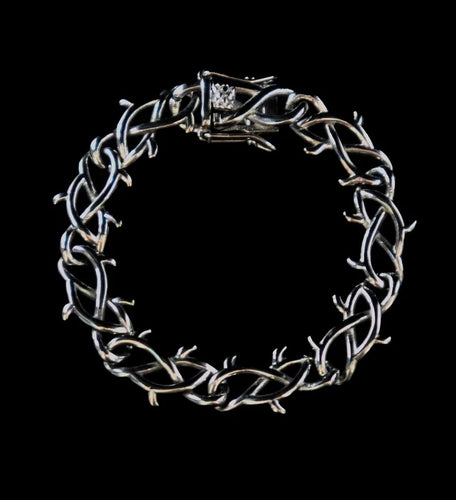 Silver Barbwire Bracelet - Fashion Jewelry by Yordy.