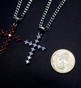 CZ Stones Cross Necklace - Fashion Jewelry by Yordy.