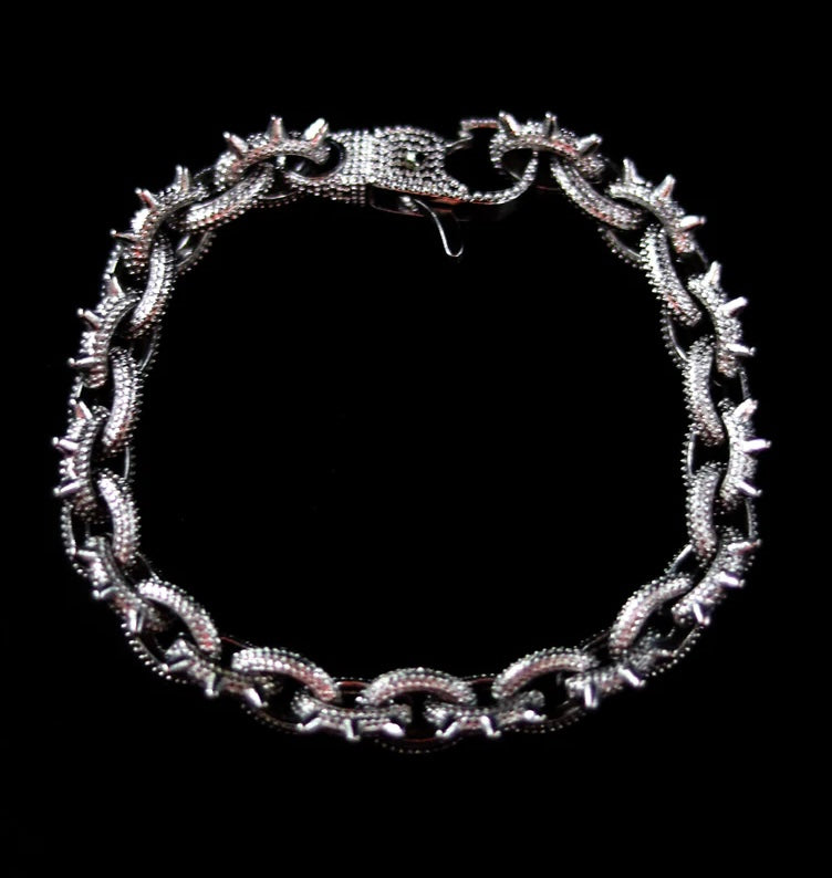 Silver Spikes Bracelet - Fashion Jewelry by Yordy.