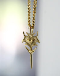 Gold Evil Heartbreak Necklace - Fashion Jewelry by Yordy.