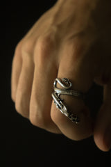 Silver Raging Dragon Ring - Fashion Jewelry by Yordy.