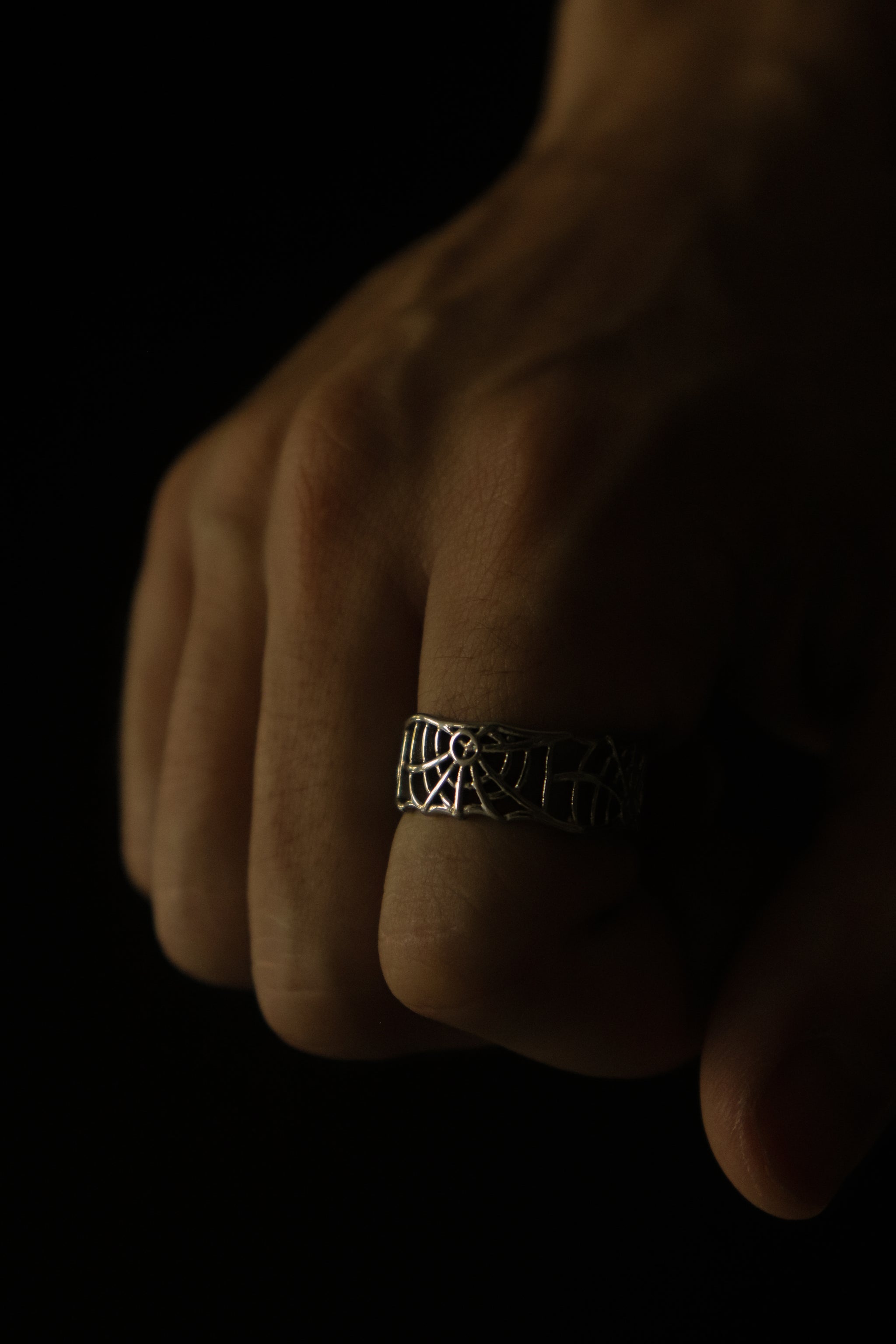 Silver Spider Web Ring - Fashion Jewelry by Yordy.