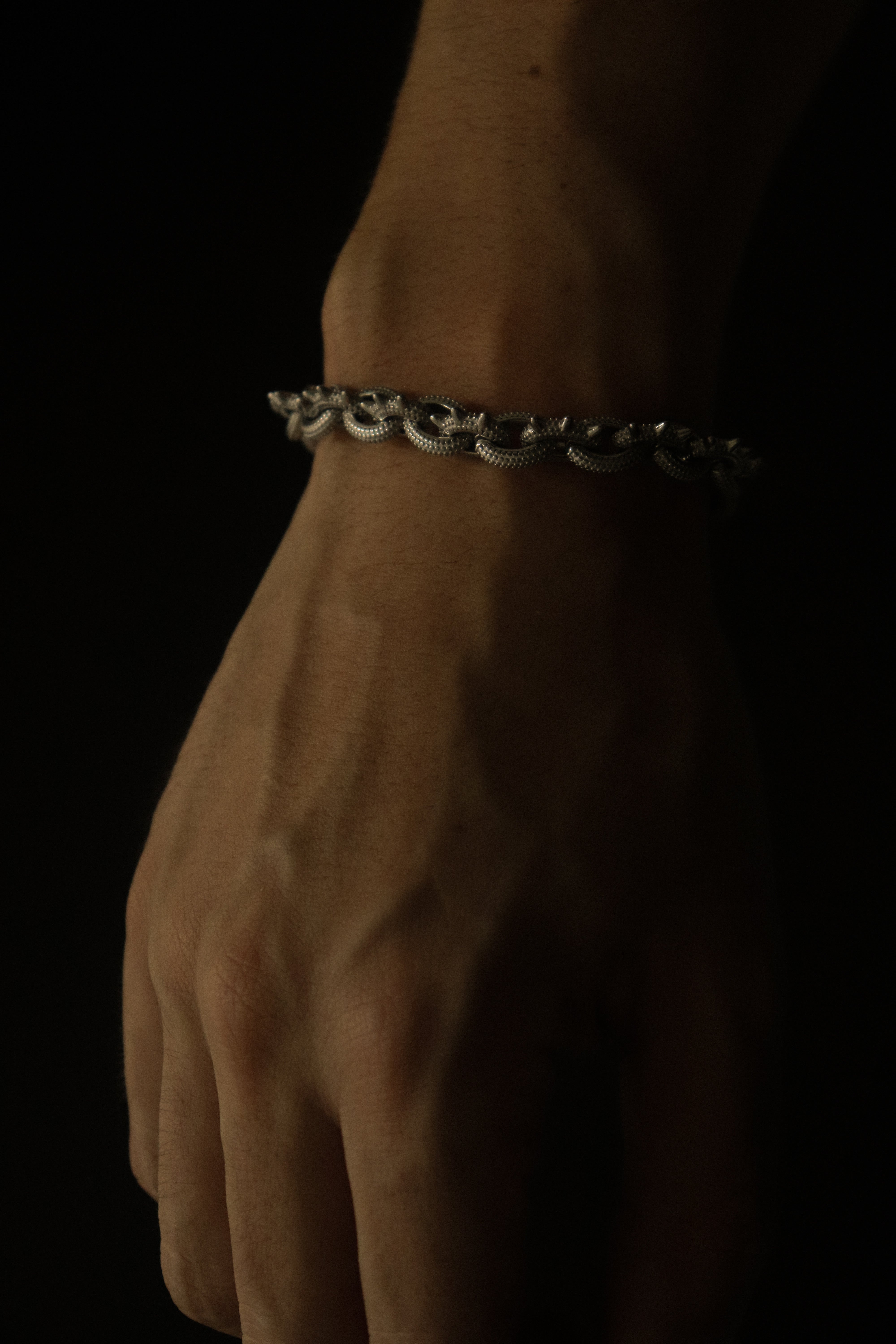 Silver Spikes Bracelet – YORDY | Luxury Fashion Jewelry