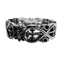 Silver Infinite Crosses Ring - Fashion Jewelry by Yordy.