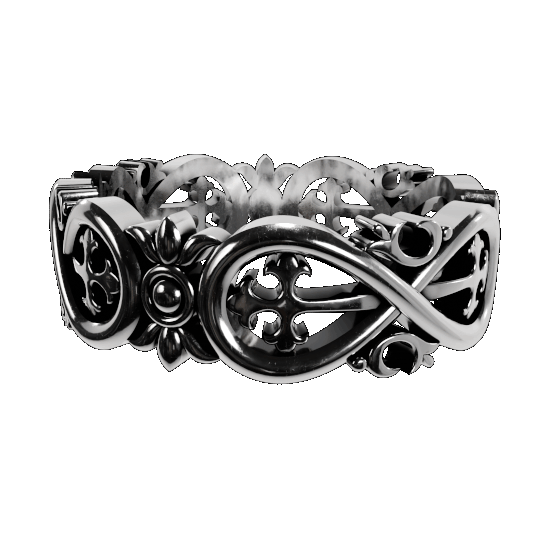 Silver Infinite Crosses Ring - Fashion Jewelry by Yordy.