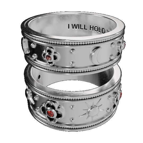 Lovers Eclipse Ring Set - Fashion Jewelry by Yordy.