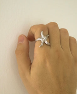 Silver Starfish Ring - Fashion Jewelry by Yordy.