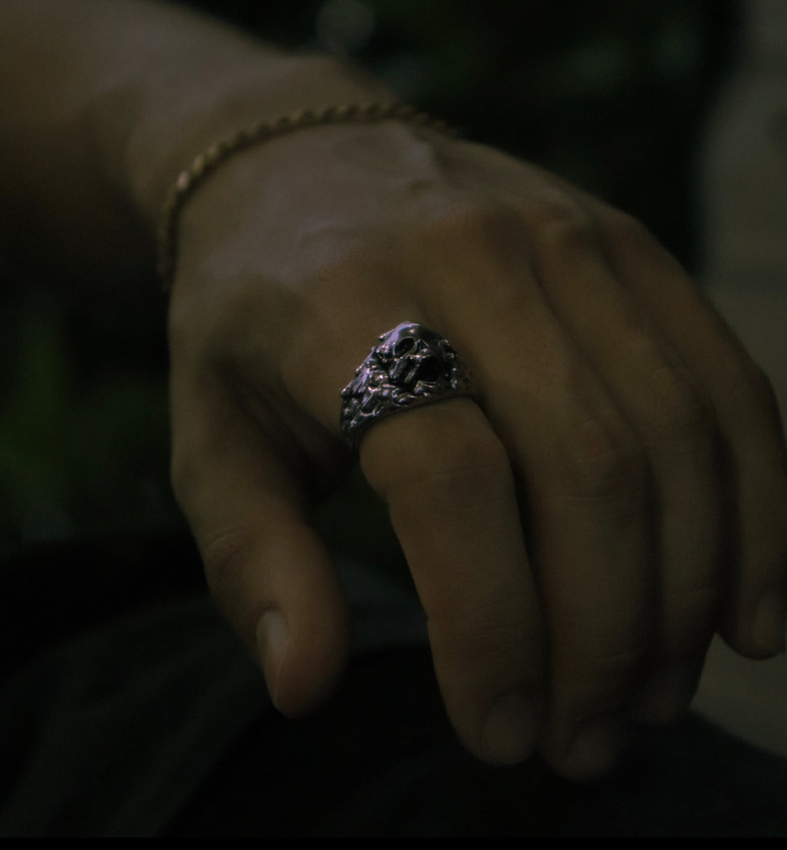 Silver Melting Skull Ring - Fashion Jewelry by Yordy.