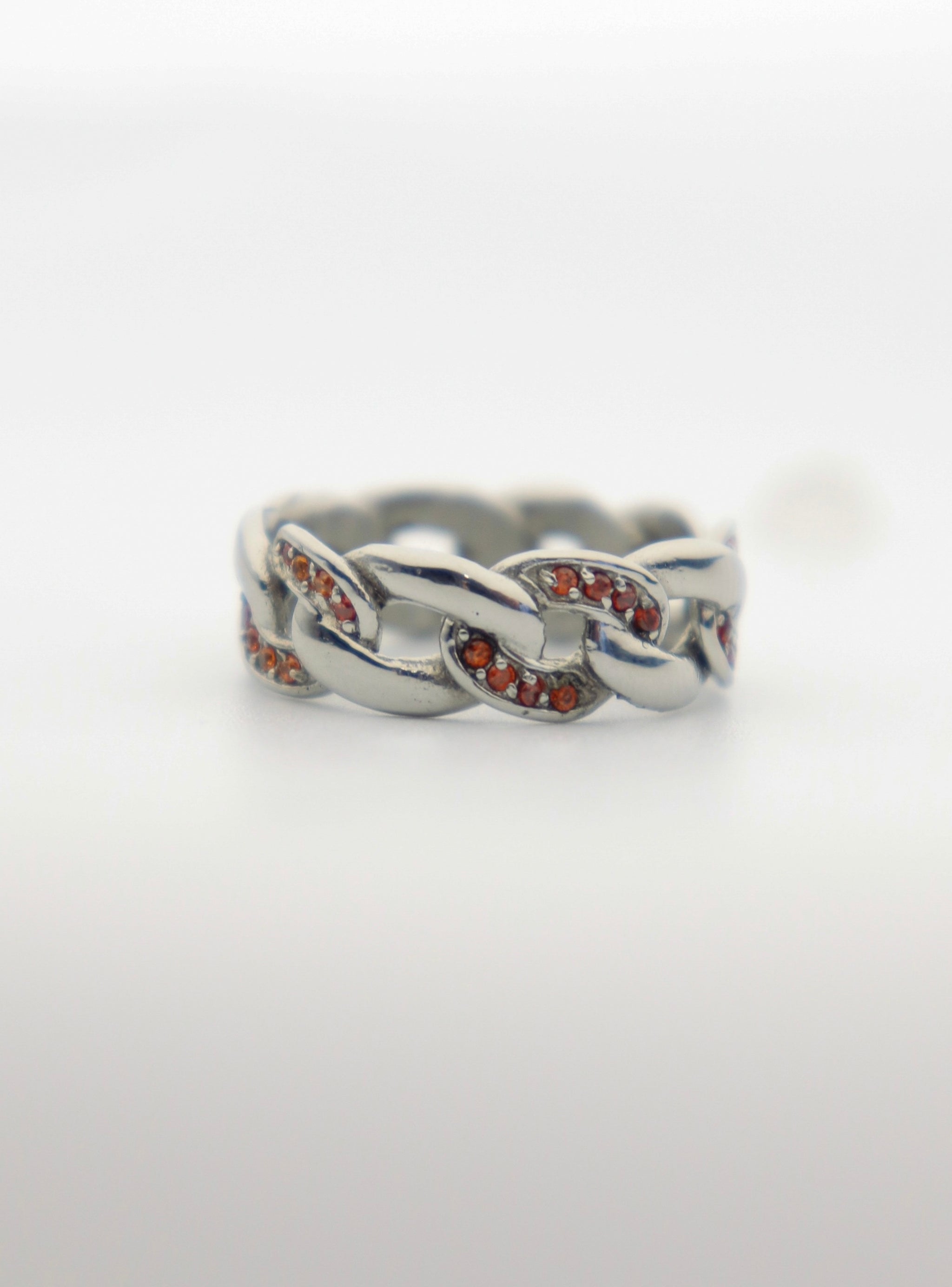 Red Stones Curb Ring - Fashion Jewelry by Yordy.