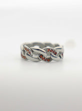 Load image into Gallery viewer, Red Stones Curb Ring - Fashion Jewelry by Yordy.