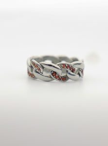 Red Stones Curb Ring - Fashion Jewelry by Yordy.