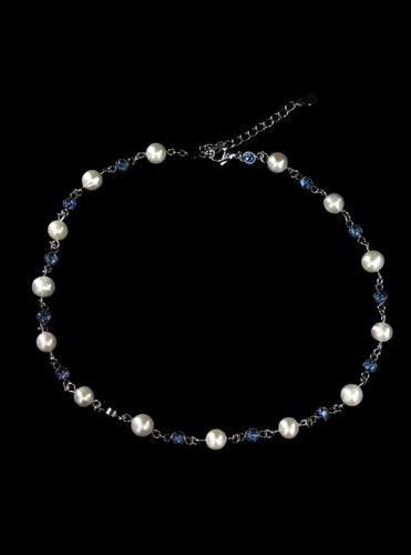 Jeweled Pearl Necklace - Fashion Jewelry by Yordy.
