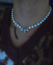 Load image into Gallery viewer, Winged Skull Pearl Necklace - Fashion Jewelry by Yordy.