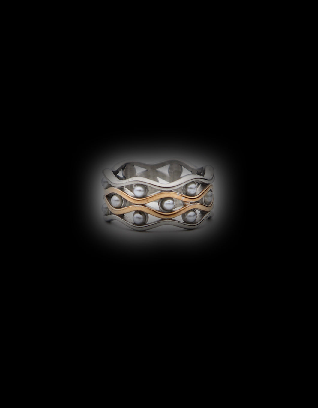 Silver Pearl Illusion Ring - Fashion Jewelry by Yordy.