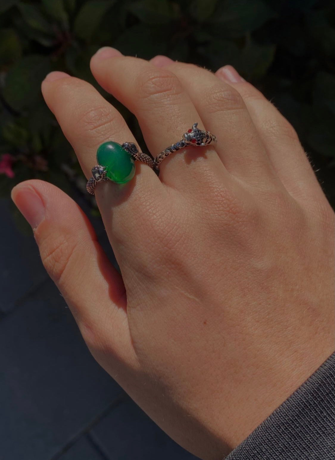 Silver Snake Bite Ring - Fashion Jewelry by Yordy.