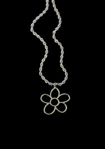 Silver Flower Necklace - Fashion Jewelry by Yordy.