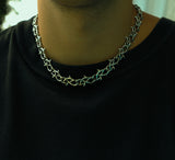 Silver Barbwire Chain - Fashion Jewelry by Yordy.