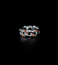 Load image into Gallery viewer, Red Stones Curb Ring - Fashion Jewelry by Yordy.