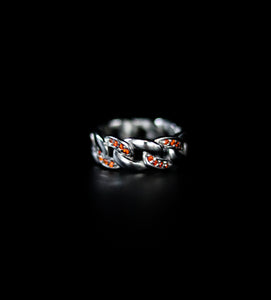Red Stones Curb Ring - Fashion Jewelry by Yordy.