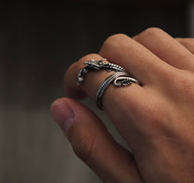 Load image into Gallery viewer, Silver Raging Dragon Ring - Fashion Jewelry by Yordy.