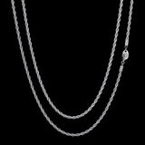 Silver Rope Chain 3mm - Fashion Jewelry by Yordy.