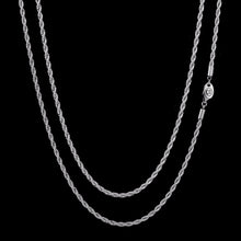 Load image into Gallery viewer, Silver Rope Chain 3mm - Fashion Jewelry by Yordy.